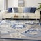 Homeroots 7 x 10 ft. Blue & Gray Indoor & Outdoor Area Rug 385112 - alternate 2